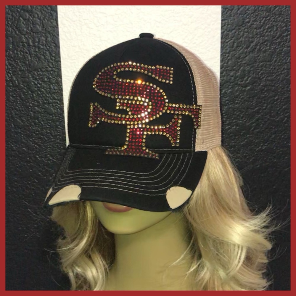 49ers San Francisco rhinestone bling trucker hat